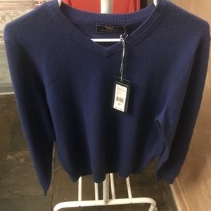 VINEYARD VINES Baltic Blue Cashmere Blend V-Neck